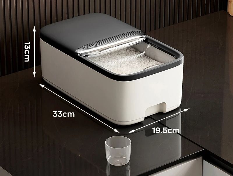 Rice Storage Box with Lid Insect Moisture Proof Grain Container