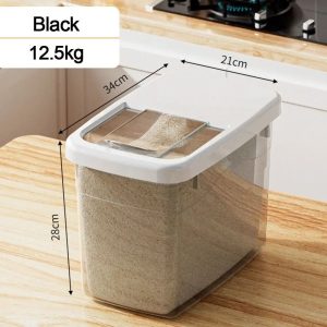 Sealed Rice Storage Container For Cereal Grains Dry Food And Kitchen Pantry