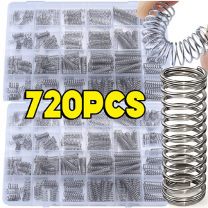 Stainless Steel Compression Spring Assortment Kit - Versatile Spring Set for DIY, Mechanical Repairs & Hardware Projects
