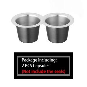 Stainless Steel Refillable Coffee Capsules Compatible with Nespresso