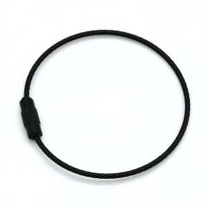 Stainless Steel Wire Keychain Cable Rings Screw Lock Key Rings