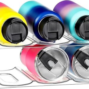 Transparent Stackable Large Diameter Water Cup Storage Rack