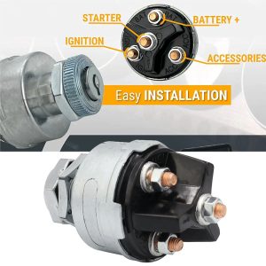 12V Ignition Switch 4 Position Universal Key Starter Switch with Keys