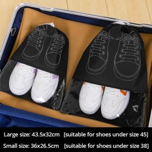 5pcs Travel Shoe Storage Bag Drawstring Dustproof Moistureproof Organizer Pouch