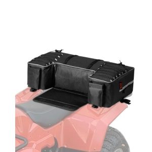 60L ATV Rear Storage Bag with Backrest & Waterproof Cover for ATV and UTV Racks