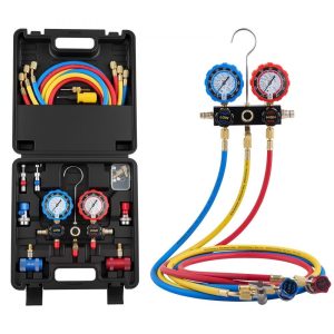 AC Manifold Gauge Set for R134a R1234yf R22 Refrigerant Automotive AC Service Kit