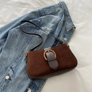 Aria Luxe Suede Shoulder Bag