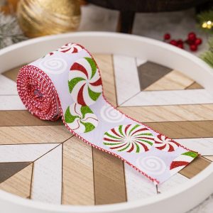 Colorful Christmas Ribbon for Gift Wrapping, DIY Bows and Christmas Tree Decorations