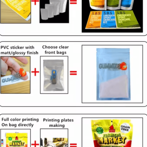 Custom Logo Packaging Set - Printed Pouches, Labels, Tags and Stickers