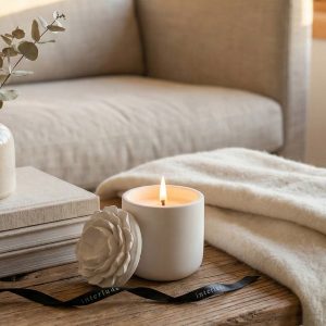 Floral Ceramic Candle