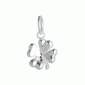 Four Leaf Clover Silver Charm