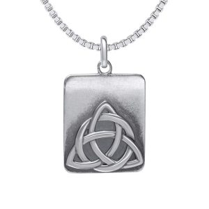 Fred Bennett Oxidized Rectangular Trinity Pendant
