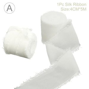 Handmade Frayed Edge Chiffon Silk Ribbon