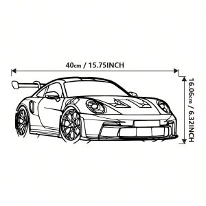 HelloYoung Metal Racing Car Wall Art
