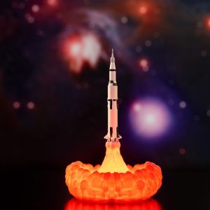 LED Night Light Space Shuttle Rocket Lamp USB Rechargeable Decor Gift
