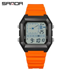 Mens Digital Sports Watch Waterproof LED Multifunction Alarm Watch