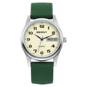 Mens Quartz Watch with Day Date Calendar and Easy Read Dial