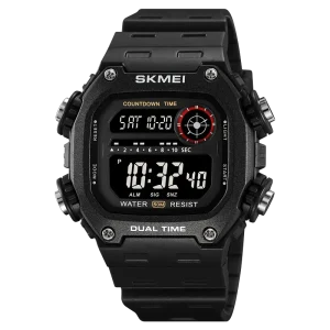 Mens Waterproof Digital Sports Watch with Stopwatch, Alarm & Countdown Timer