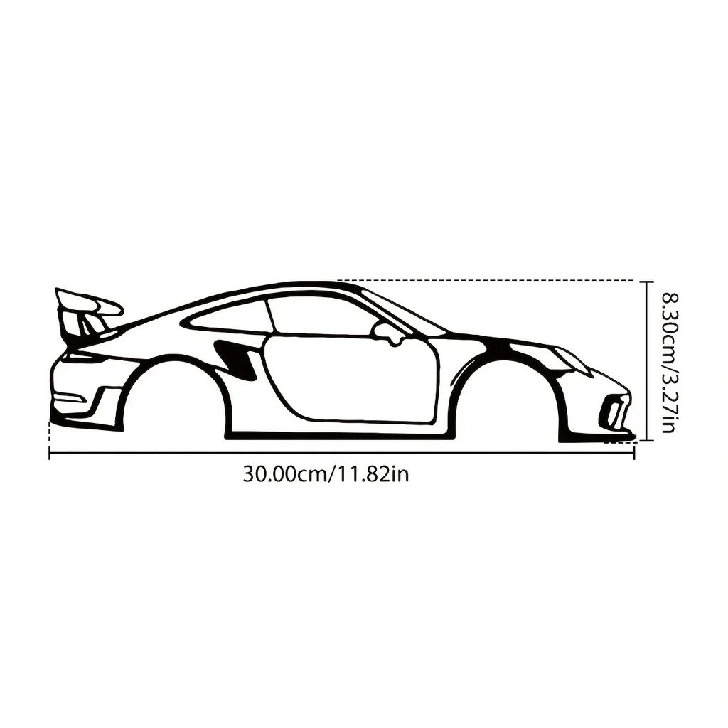 Metal Racing Car Wall Art Decor