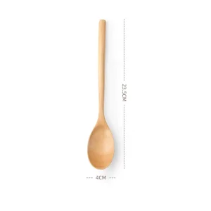 Natural Wooden Spoon Set for Cooking, Soup and Serving
