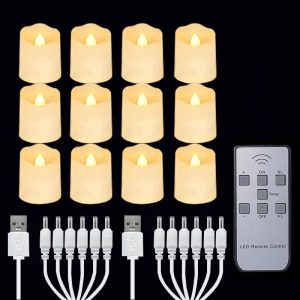 Remote Control Flameless Candles with Timer and Realistic Moving Wick Candle LED Lights