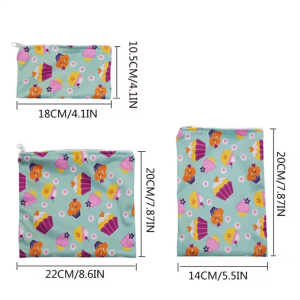 Reusable Food Storage Bag Set - Leakproof Freezer & Snack Storage Pouches