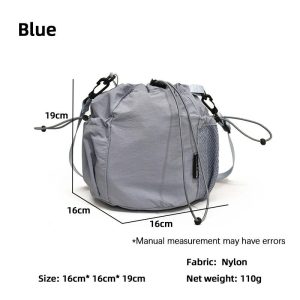 Simple and Lightweight Nylon Drawstring Crossbody Bag