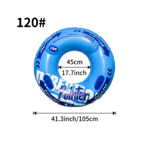 Sport Style Inflatable Swim Ring with Handles Durable Adult Pool Float for Beach & Pool Fun