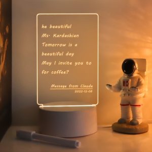 USB Message Board LED Night Light with Custom Notes for Bedroom Decor Gift