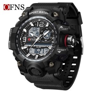 Water proof Mens Sports Watch with LED Digital Display