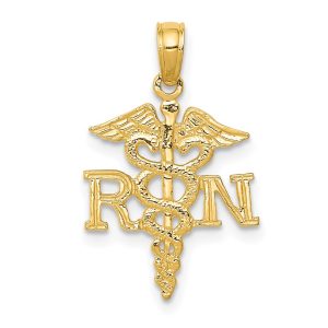 14K Yellow Gold Polished R.N. Pendant