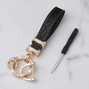 Diamond Encrusted Rhinestone Keychain Car Key Ring