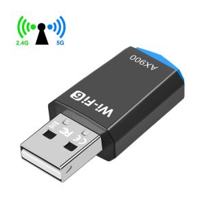 Dual Band USB WiFi Network Adapter, Wireless Receiver for PC/Desktop