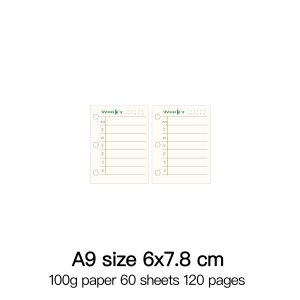 High Quality Ring Binder Notebook Insert Refills, Loose Leaf Spiral Diary Planner Paper, Durable Inner Core Paper