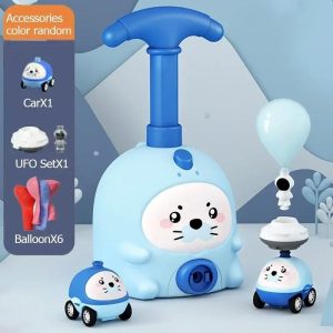 Kids Balloon Powered Car Launcher Toy STEM Science Learning Set