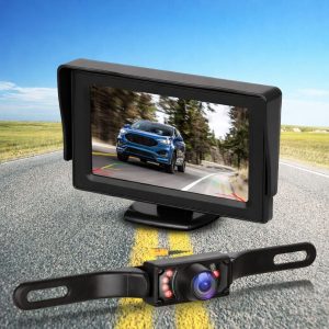 LCD Rearview Monitor & Backup Camera Kit for Cars, Trucks, and SUVs