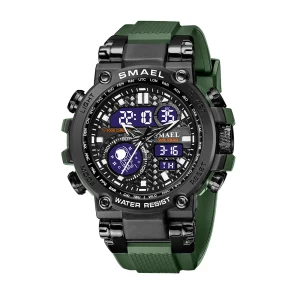 Mens Sports Watch Dual Display Water proof Tactical Watch