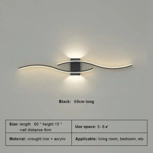 Modern Remote Control LED Linear Wall Sconce
