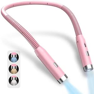 Portable Neck LED Reading Light USB Rechargeable Bendable Book Light for Bedtime Reading