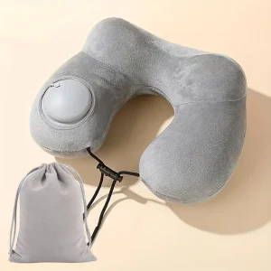 Portable U-shaped Inflatable Travel Pillow Neck Support Comfortable Sleep Pad Air Compression Inflatable Pillow