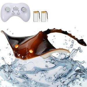 Remote Control Manta Ray Toy with LED Lights High Simulation RC Water Toy