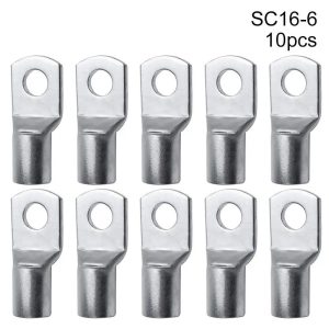 Ten Piece SC Tinned Copper Cable Lug Ring Terminal Set