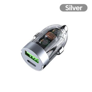 Transparent 120W Fast Charging Car Adapter