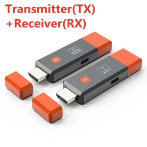 Wireless HDMI Video Transmitter Receiver Kit for Laptop, PC, Camera, TV Stick, Projector Monitor Dongle Adapter