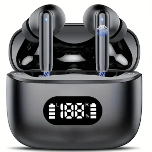 Wireless Noise Cancelling Earbuds with Bluetooth , LED Display & Transparency Mode
