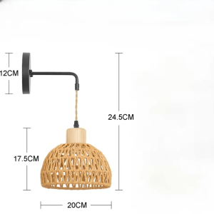 Japanese Rattan Hemp Rope Wall Lamp